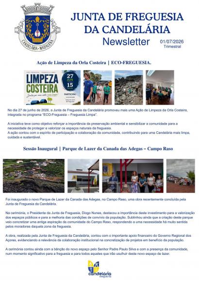 Junta de Freguesia de Candel&aacute;ria - Newsletter Trimestral - Candel&aacute;ria mais pr&oacute;xima