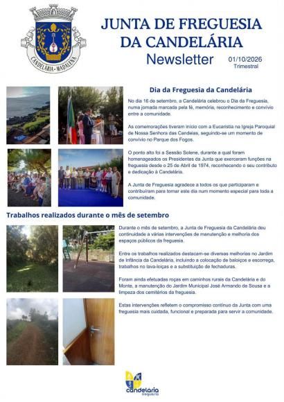 Junta de Freguesia de Candel&aacute;ria - Newsletter Trimestral - Candel&aacute;ria mais pr&oacute;xima