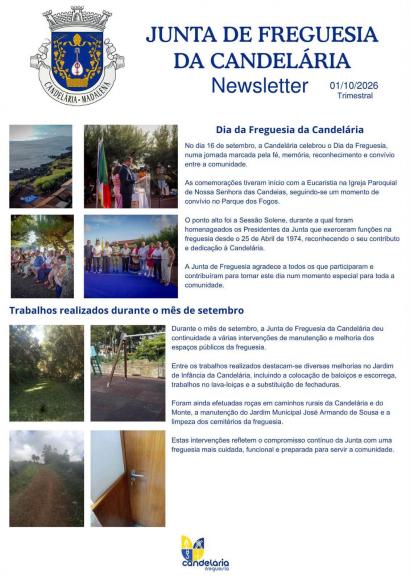 Junta de Freguesia de Candel&aacute;ria - Newsletter Trimestral - Candel&aacute;ria mais pr&oacute;xima