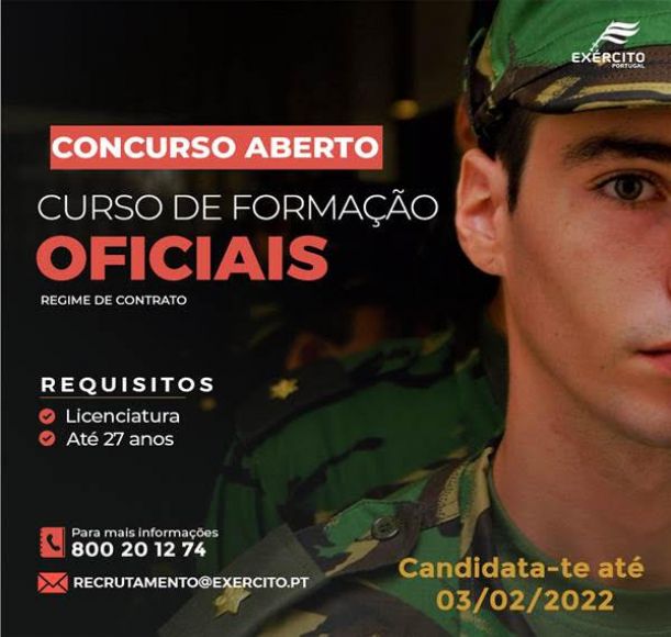 ESTÁ ABERTO O CONCURSO DE  OFICIAIS EM REGIME DE CONTRATO!